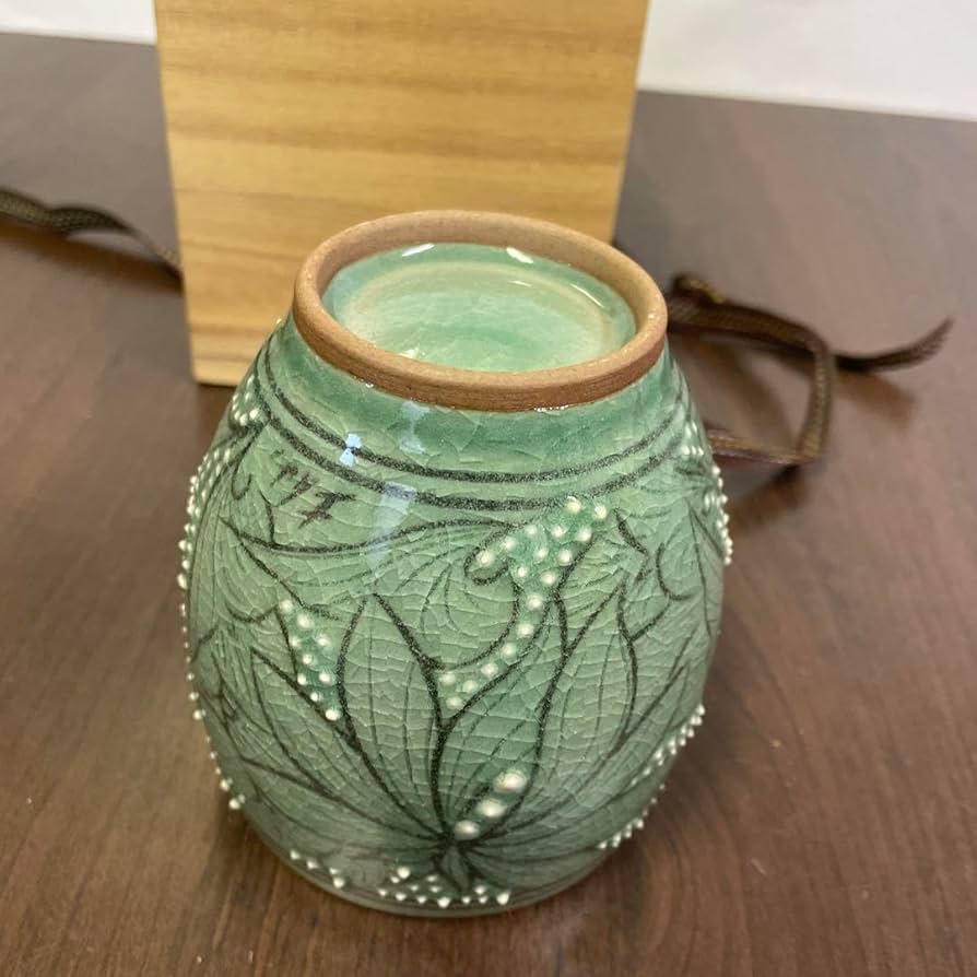 Amazon | 天馬窯 土仙作 湯呑 青磁 木箱 | ノーブランド品